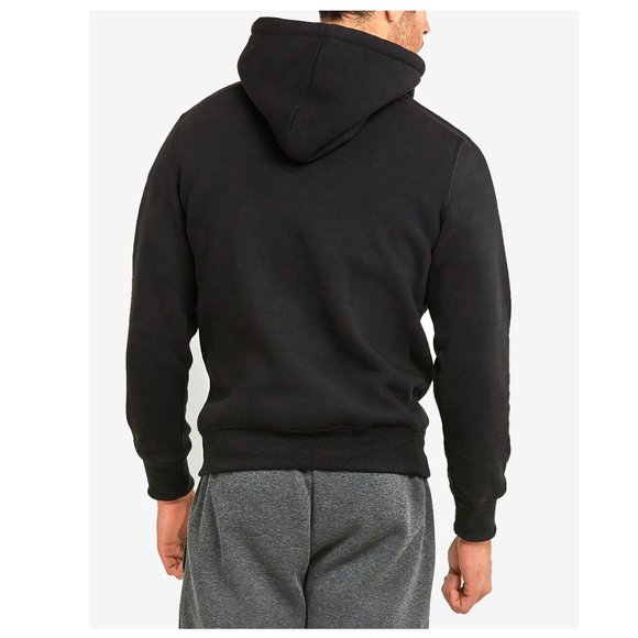 Men's Pullover Hoodie with Kangaroo Pockets. Size: 3XL. Black - Picture 3 of 4